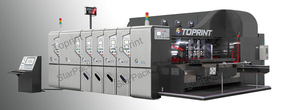 Automatic Carton Box Folder Gluer Machine 1200x2400mm For Making Carton Boxes