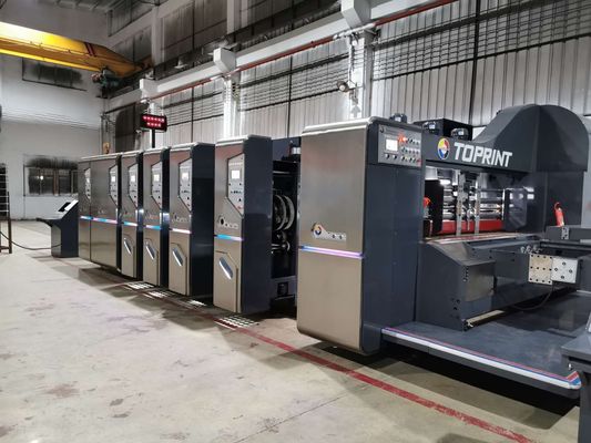 Corrugated Carton Box Flexo Printer Slotter Machine With Feeding / Creasing