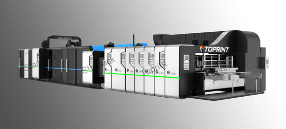 Automatic Carton Box Folder Gluer Machine 1200x2400mm For Making Carton Boxes